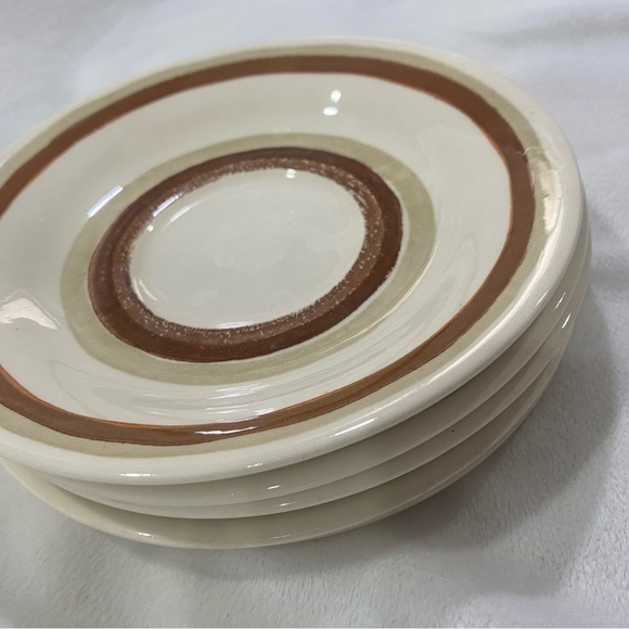 Five retro Santa Fe stoneware plates marked USA - Picture 8 of 8